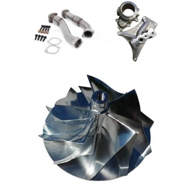 7.3 Powerstroke E99 FFD Pedestal Delete + Up Pipes + Billet Compressor Wheel Kit